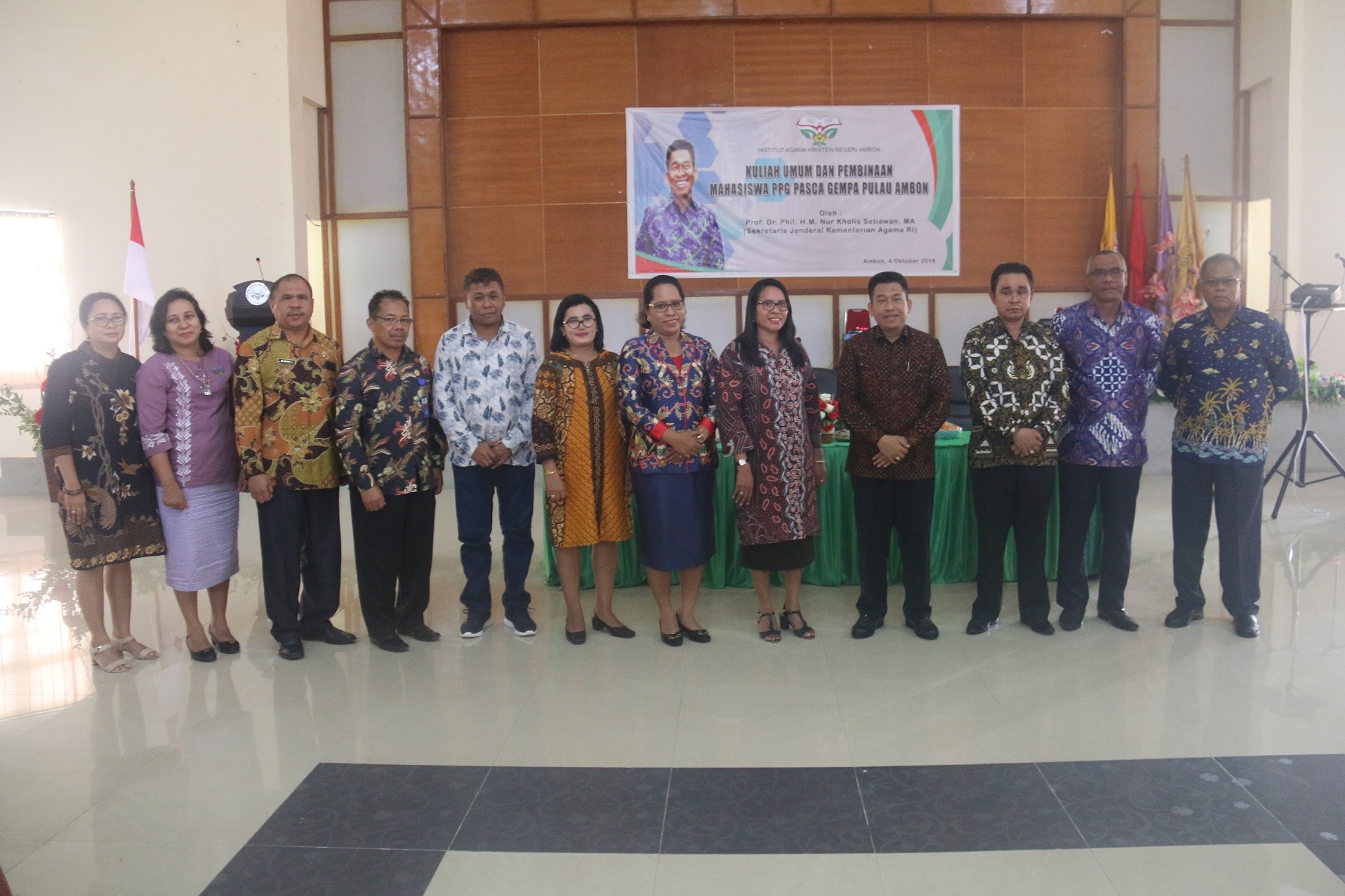 KUNJUNGAN KERJA TIGA PEJABAT TERAS KEMENTERIAN AGAMA RI  DI KAMPUS IAKN AMBON PASCA GEMPA AMBON 2019