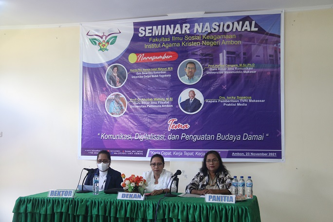 Menuju Pembukaan Prodi ILMU KOMUNIKASI, IAKN Ambon Gelar Seminar Nasional