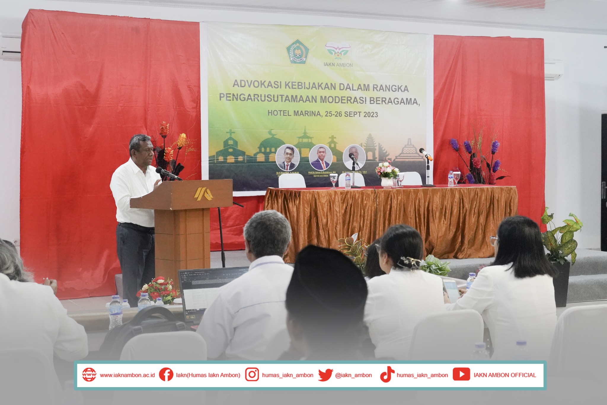 Rektor IAKN Ambon Buka Acara Advokasi Kebijakan Pengarusutamahan Moderasi Beragama